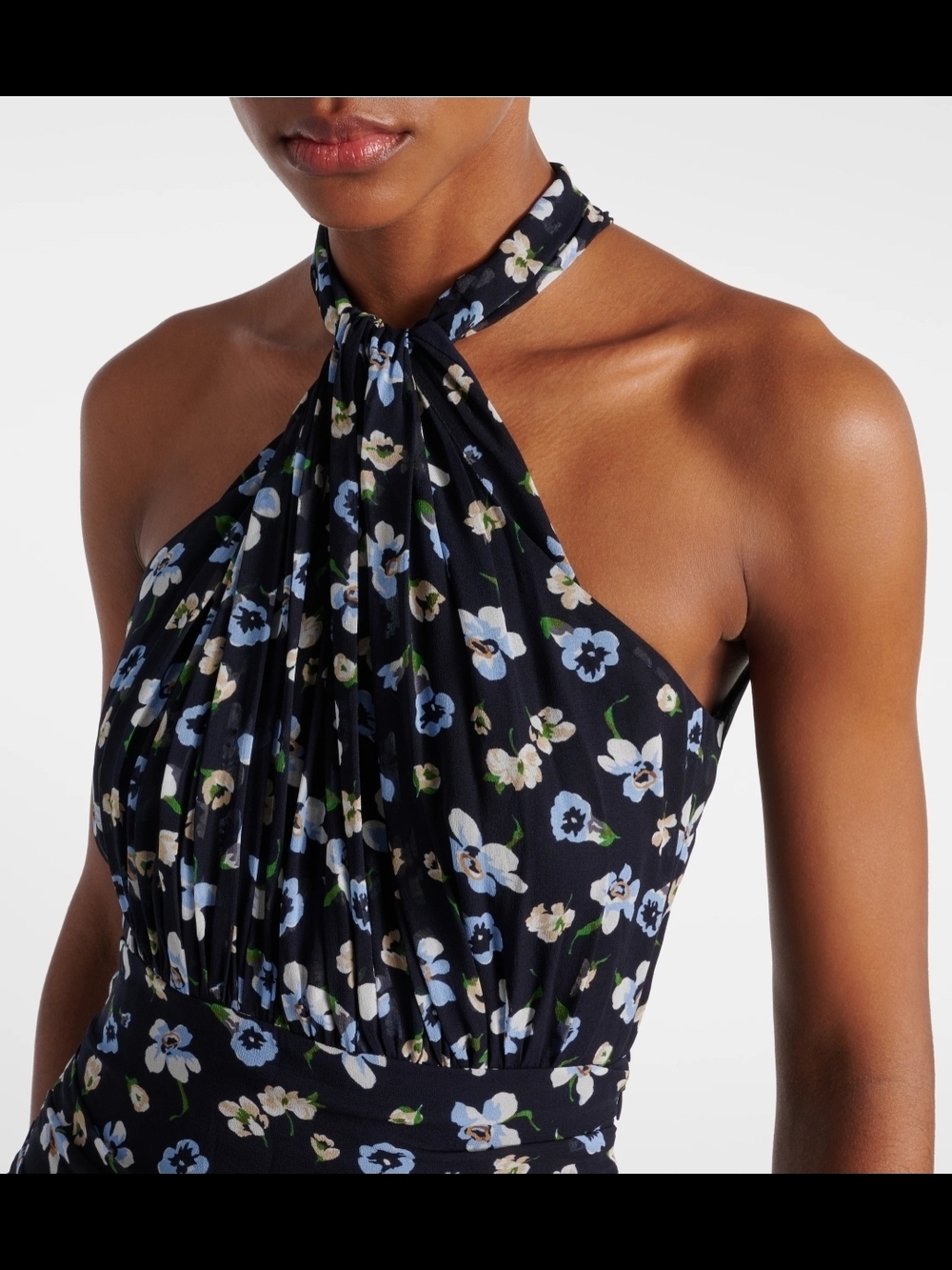 Brock Floral Silk A-Line Maxi Dress - Picture 4 of 14